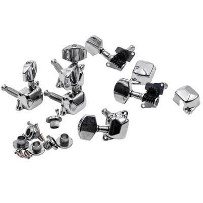 E-Gitarre, Akustikgitarre, Banjo Stimmwirbel Mechaniken Pegs 3R3L 8mm Silber