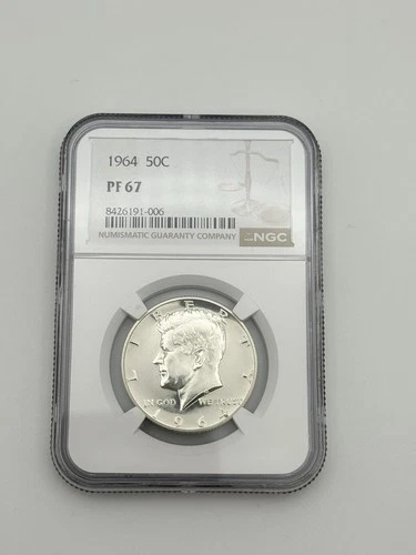 1964 Silver Proof Kennedy Half Dollar NGC PF67 90% Silver Gem Proof