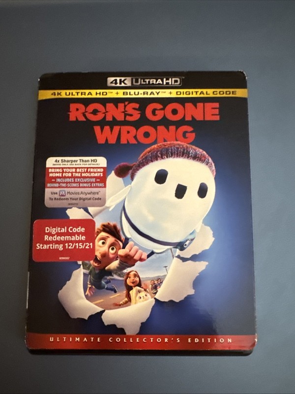 Ron's Gone Wrong 4K Ultra HD Blu-ray (2021) with Slipcover