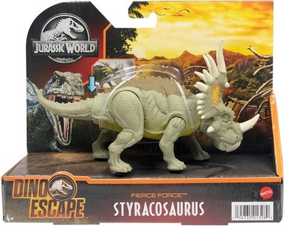 Mattel HCL87 Jurassic World Fierce Force Styracosaurus Dinosaurier Actionfigur