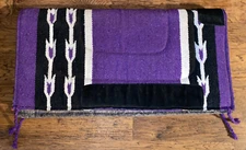 NEW PURPLE THICK WOOL / FELT WESTERN SADDLE PAD 31'' X 32''
