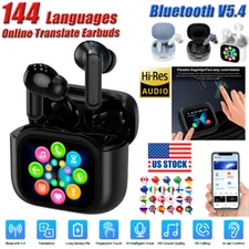 Translation Earbuds 144 Languages Instant Translate Smart Bluetooth Headphones