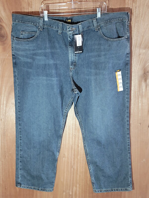 lee lieutenant jeans mens size 52x29 relaxed straight denim blue