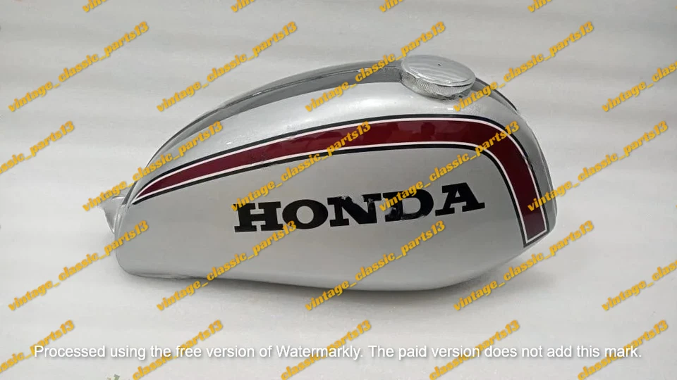 Honda SL125 SL100 K1 1973 to 1975 Model Silver & Grey Painted Steel Petrol Tank — 第 2/4 张图片