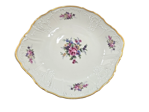 Bernadotte Porcelain Cake Dessert Plate Sonata Pink Roses Czechoslavakia - Picture 4 of 13