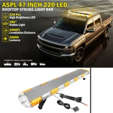 46” LOW PROFILE EMERGENCY BEACON LIGHT BAR WARNING ROOFTOP TOW WRECKER STROBE PL