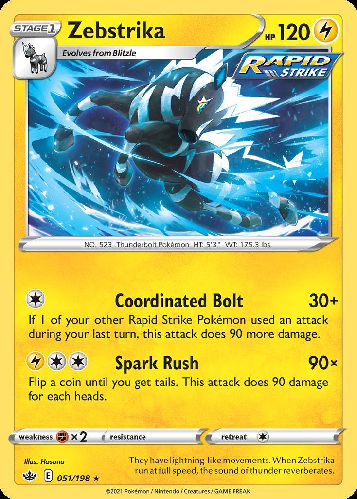 Pokemon Zebstrika (51/275) Chilling Reign LP