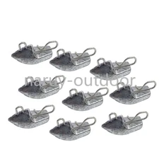10/50PCS Fishing Sinkers 7g 10g 14g 20g Ship Shape Jig Head Bullet Weights
