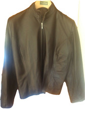 Unisex Medium Brown Leather Jacket jj Williams Kings Road London never Worn £399