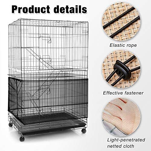 Nylon Pet Bird Cage Cover Seed Catcher Shell Skirt Decoration Guard Mesh Net - Bild 4 von 7