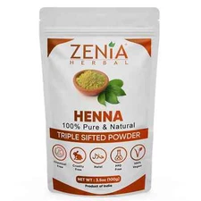 Zenia Natural Pure Henna Powder (Lawsonia inermis) Hair Dye Body Art Quality BAQ