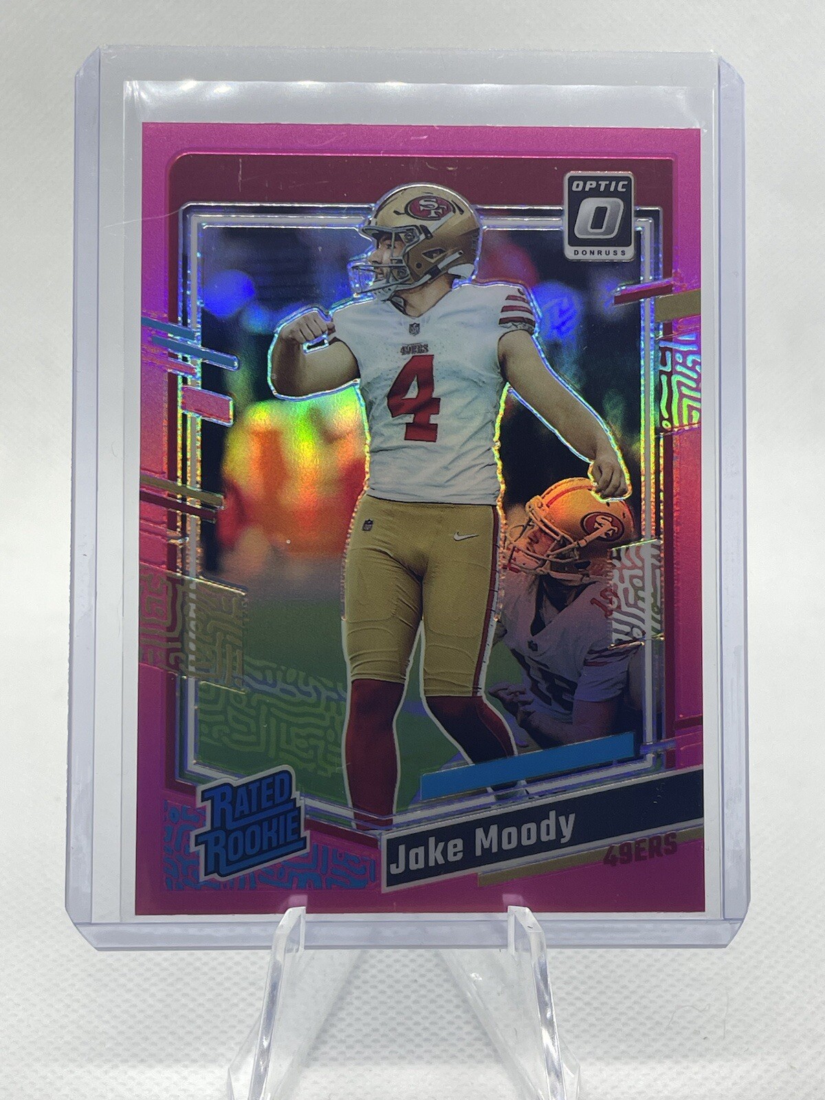 2023 Donruss Optic Football Jake Moody Pink Rated Rookie No. 289 49ers