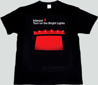 Interpol Turn On The Bright Lights Black Tee, rock band shirt