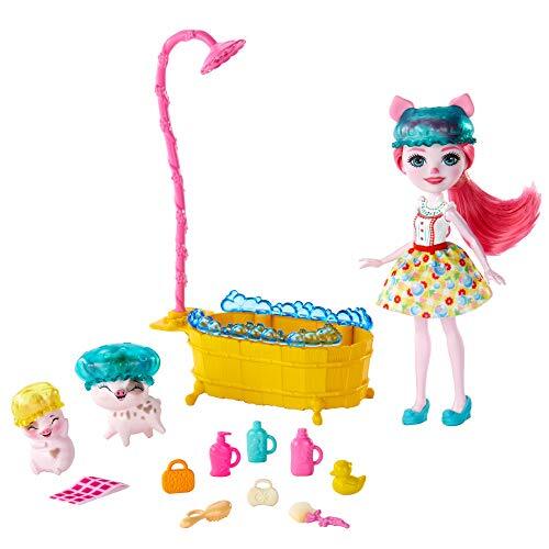 Enchantimals GJX36 - Badespaß Spielset Mit Petya Pig Puppe, 2 Ferkel-Figuren (1-image