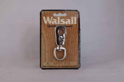 Lot De 1 Mousqueton Walsall – 1/2 Nickel Plaqué – Matériel De Sellerie – Neuf