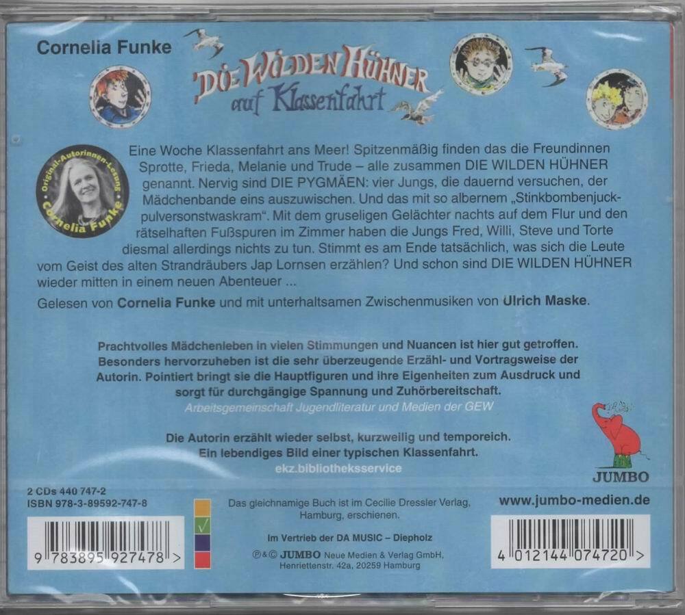 Thumbnail - Cornelia Funke Die Wilden Hühner Auf Klassenfahrt Hörspiel 2 Cd Neu