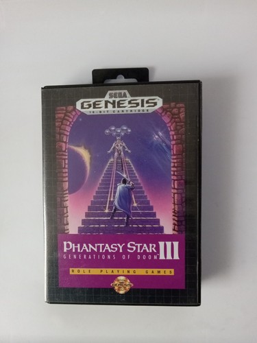 Phantasy Star III: Generations of Doom Sega Genesis Cib Hangtab Map Tested