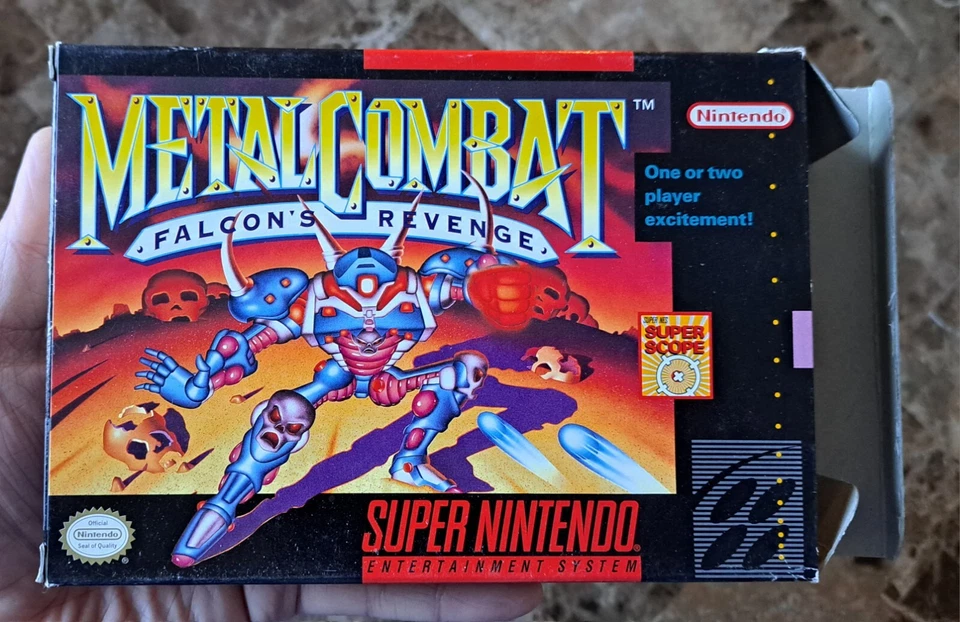 Metal Combat: Falcon's Revenge SNES CIB Calidad Coleccionista Super Nintendo Foto 2 de 4