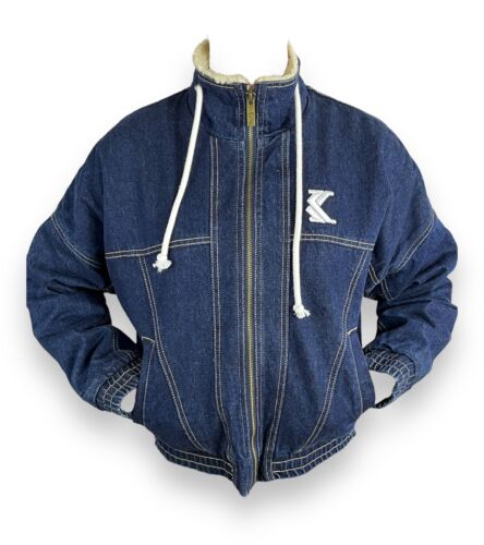 Karl Kani Jeans Damen Jacke Blau Neu Warm Gefüttert  Gr - XS - Bild 1 von 6