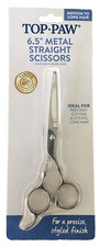 Top Paw Pet Grooming Metal Straight Scissors For Cutting Medium-Long Hair