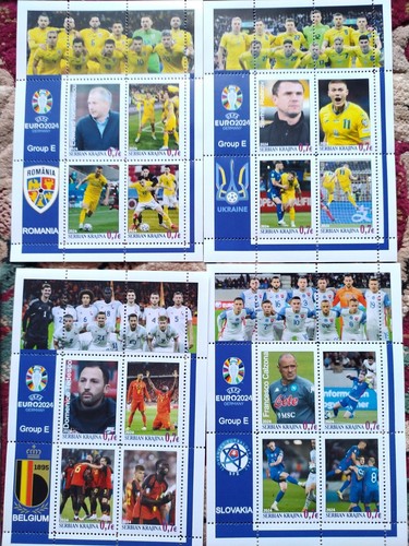 Set Lot UEFA Euro 2024 24 blocks soccer a stamp block - Picture 7 of 7