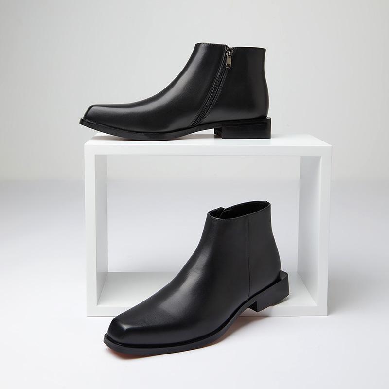 靴 Llife SLIGHT SQUARE ZIP BOOTS 41 Llife（ライフ）の「Llife SLIGHT SQUARE ZIP BOOTS（ブーツ）」 - WEAR
