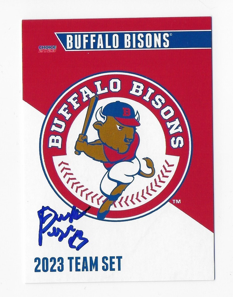 2023 BUFFALO BISONS BUSTER T. BISON MASCOT AUTOGRAPHED SIGNED BASEBALL