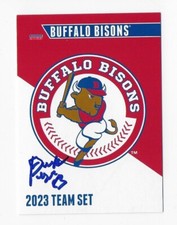 2023 BUFFALO BISONS BUSTER T. BISON MASCOT AUTOGRAPHED SIGNED BASEBALL CARD