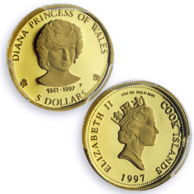 PCGS-PR68 DCAM　クック諸島 ダイアナ　金貨 25ドル 1997 PCGS-PR68 DCAM クック諸島 ダイアナ 金貨 25ドル 1997 - メルカリ