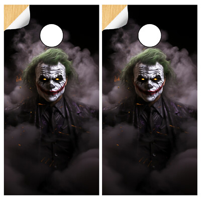 C351 Joker Cornhole Board Wraps LAMINATED Wrap Decals Vinyl Sticker Skins