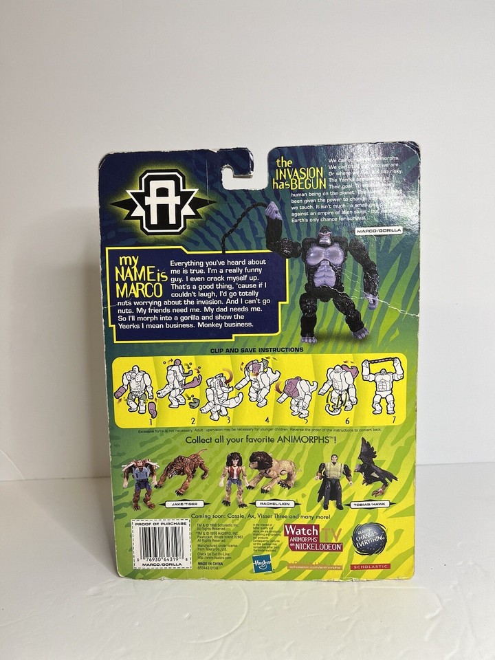 VTG 1998 Hasbro Transformers Animorphs Marco Gorilla Figure Sealed New