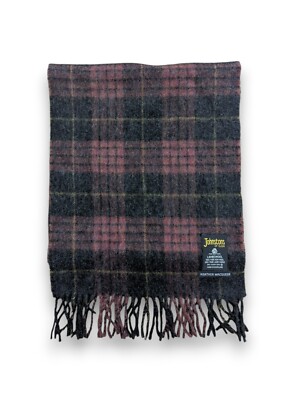 Johnstons Of Elgin Lambswool Scarf Vintage Red Check