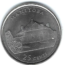 1992 Canadian Brilliant Uncirculated Commemorative Manitoba 25 Cent Coin!