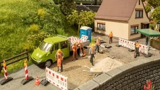 NOCH 16262 HO Scale Themed Figure and Accessory Set: Road Workers 