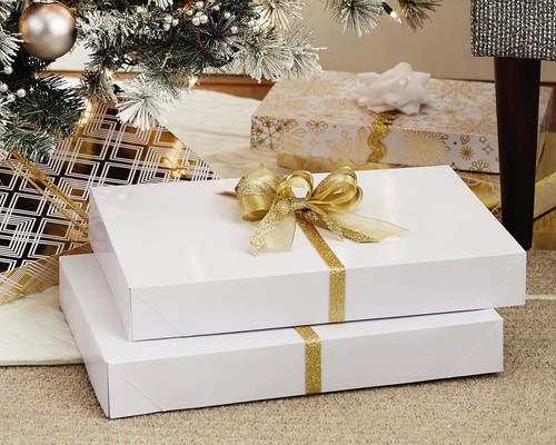 Hallmark Xlarge Geschenkboxen mit Deckel (12 Gewandboxen, weiß) für Geburtstage, Gradu - Bild 4 von 4