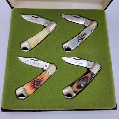 FROST CUTLERY Remember the Alamo Collectors Knives (4) with Original Box