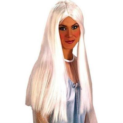 COSTUME WIG LONG STRAIGHT HAIR (WHITE OR GREY)