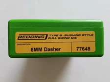 77648 REDDING TYPE-S FULL LENGTH BUSHING SIZING DIE - 6MM DASHER - BRAND NEW