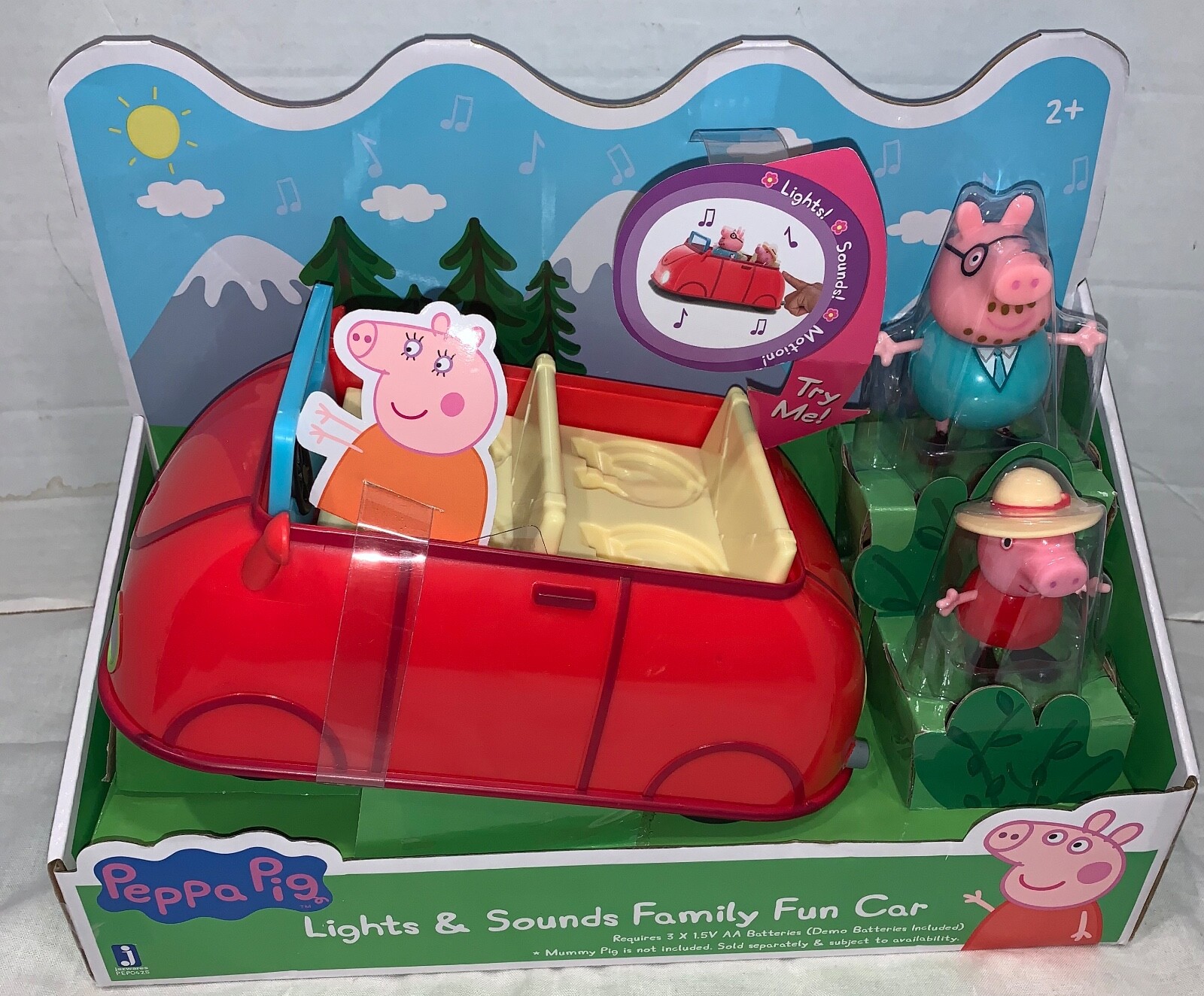 peppa pig lights & sounds family fun car