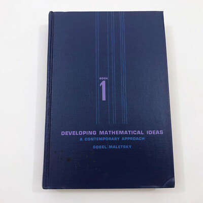 Developing Mathematical Ideas A Contemporary Approach Sobel & Maletsky 1966