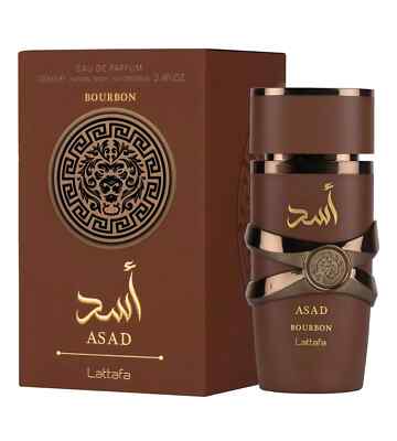Lattafa Asad Bourbon Eau De Parfum 3.4 oz Men Spray New