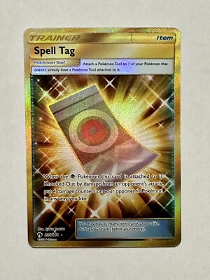 Pokémon TCG - SPELL TAG 235/214 Lost Thunder - Gold Secret Rare NM/M