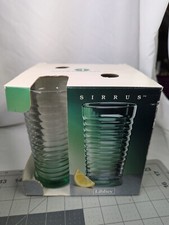 Libbey Sirrus Coolers Tumblers 18 Oz Spanish Green Lot of 4 Glass