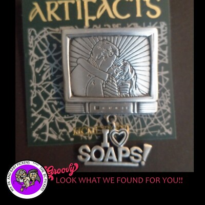 ''JJ'' Jonette Jewelry Silver Pewter 'I LOVE SOAPS' BROOCH PIN