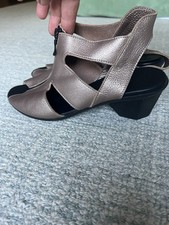 Excellent Arche Bronze Peep Toe Soft Leather Pump Comfort Sandals SZ: 41 US: 9.5