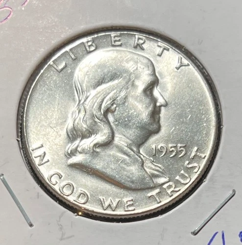 BU 1955 Franklin 90% Silver Half Dollar ~ FBL ~ SAME DAY SECURE SHIPPING!