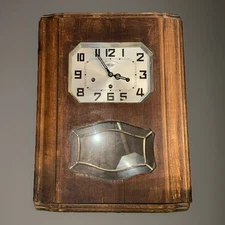 Antique Girod French Art Deco Regulator Wall Clock, Westminster Chimes