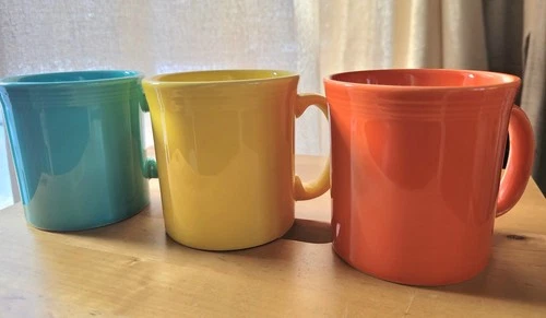 Fiesta Ware Java Coffee Mug D-Handle Homer Laughlin China Lot of 3 Excellent