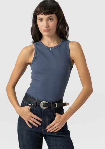 Saint + Sofia Nova Racer Vest Ribbed Tank XS