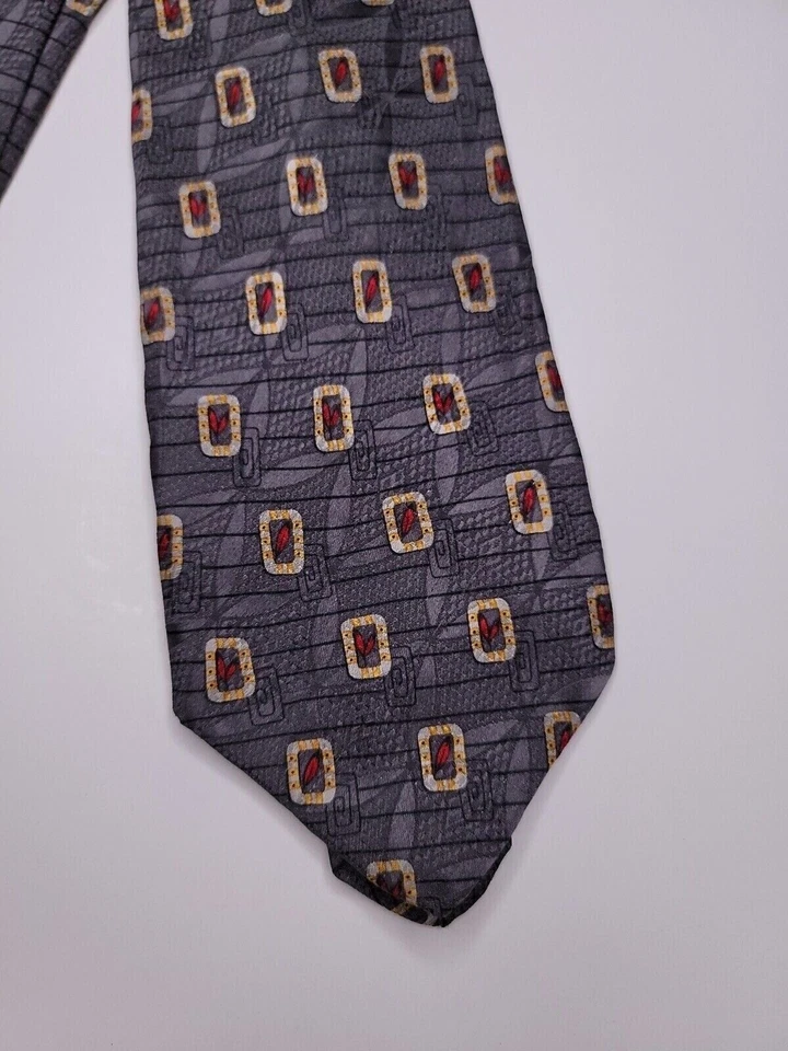 Corbata formal Robert Talbott Studio para hombre 57"Lx3,75"W gris cuello corbata  Foto 2 de 4